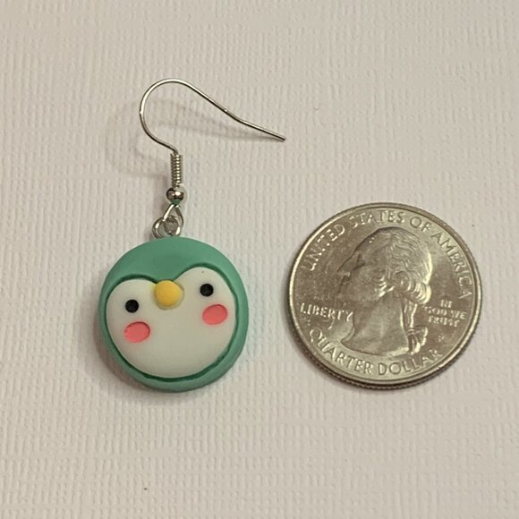 Penguin Earring, Silly Animal Earring, Gift Idea, Penguin Charm, Penguin Jewelry - Picture 5 of 7